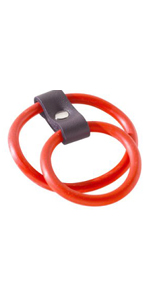 Dual Red Rubber Cock Ring