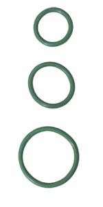 3 PC Green Firm Cock Ring Set