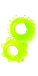 Mega Stretch Ring 2 PC Set, Glow In The Dark ~ PD2220-32