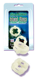 Silicone Island Rings Double Stacker, Glow-In-The-Dark ~ SE1437-00