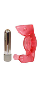 Double Play Vibe Cock Ring, Pink ~ DJ0855-01