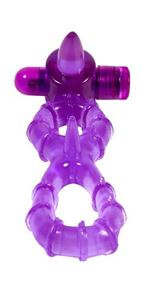 Buzz Buddies Double Cockring, Purple ~ DJ7551-01