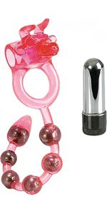 Silicone Matador Cock Ring and Anal Beads ~ SE1818-25