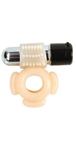 X-Rated Cock Rocker Erection Ring, Vibe, Natural ~ TS0604-6