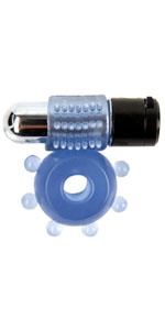 X-Rated Cock Rocker Erection Ring, Vibe, Blue ~ TS0605-6