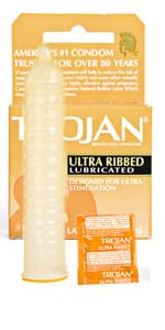 Trojan Ultra Ribbed Lubricated Condoms