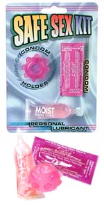 Safe Sex Condom Pink Kit