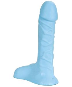 8 Inch Softee Ballsy Super Cock Blue