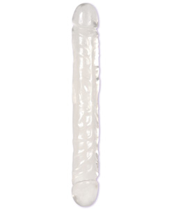 12 Inch Junior Double Dong Clear