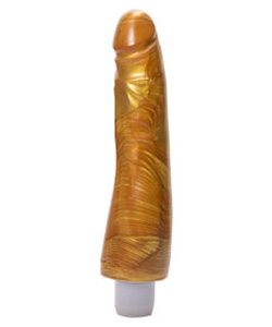 Radiant Gems Vibrating Medium Penis Head Gold
