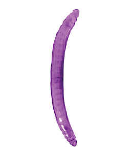 Vibrating Bendable Double Dong Purple