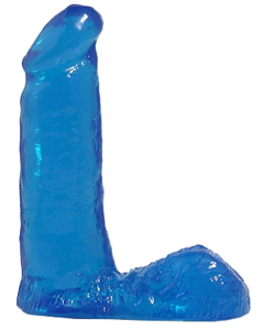 Basix 6 Inch Blue Dong with Balls