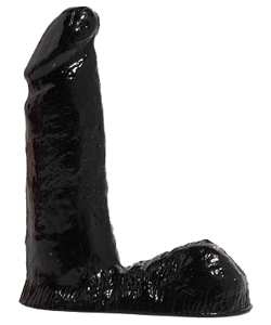 Basix 5 Inch Black Dildo with Balls