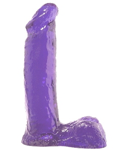 Basix 7.5 Inch Purple Dong with Balls