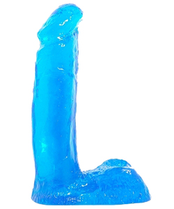 Basix 7.5 Inch Blue Dong with Balls