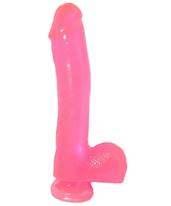 Basix 10 Inch Pink Dong with Suction