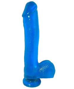 Basix 10 Inch Blue Dong with Suction