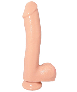 Basix 10 Inch Flesh Dong with Suction