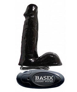 Basix 6 Inch Vibrating Dong Black