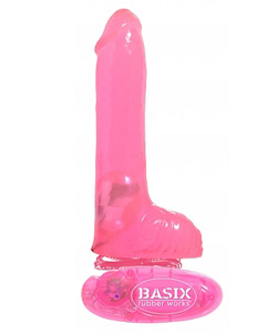 Basix 8 Inch Vibrating Dong Pink