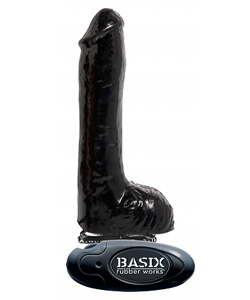 Basix 8 Inch Vibrating Dong Black