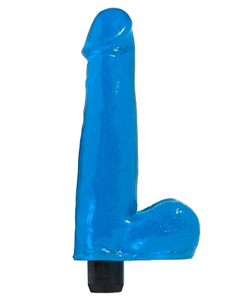 Basix 7.5 Inch Vibrating Dong Blue