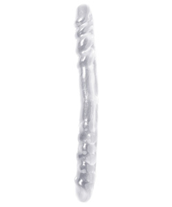 Basix Rubber Works 16 Inch Double Dong Clear