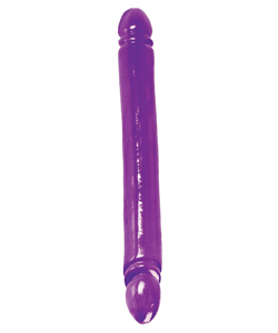 17 Inch Reflective Smooth Double Dong Purple