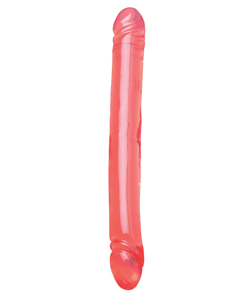 17 Inch Translucence Smooth Double Dong Red