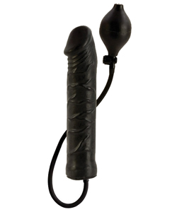 Inflatable Stud Black Dildo