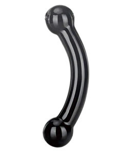 Glas Double Bull Glass Dildo Black