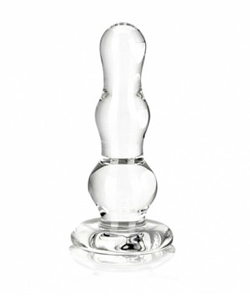 Glas 4 inch Butt Plug Clear Glass