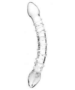 Glas Double Trouble Clear Dildo