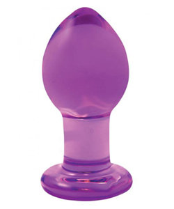 Crystal Premium Glass Plug Medium Purple