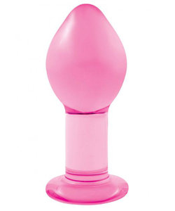 Crystal Premium Glass Plug Large Pink