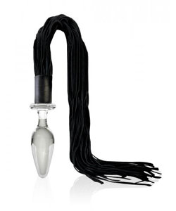 Icicles No 49 Glass Butt Plug Attached Flogger