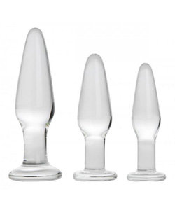 Dosha 3 Piece Glass Anal Plug Kit