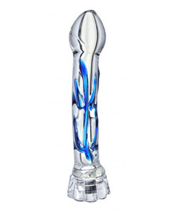 Chakra Illuminating Glass Dildo