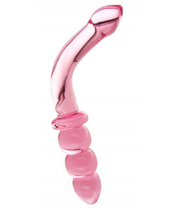 Hamsa Double Ended Glass Wand Pink