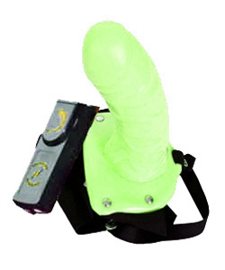 Beginners Vibrating Hollow Strap On Glow In The Dark