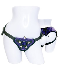 Purple Vibrating Corsette Harness