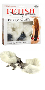 White Furry Handcuffs ~ PD3804-19