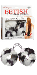 Zebra Furry Handcuffs ~ PD3804-41