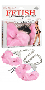 Pink Furry Leg Cuffs ~ PD3808-11