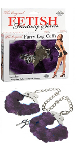 Purple Furry Leg Cuffs ~ PD3808-12