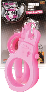 Joanna Angel Rubber Hand Cuffs Punk Ass Pink ~ W1468-6