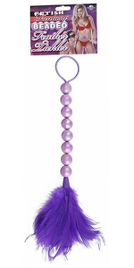 Purple Fetish Fantasy Beaded Feather Tickler  ~ PD2134-12
