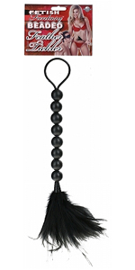 Black Fetish Fantasy Beaded Feather Tickler ~ PD2134-23