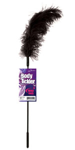 Black Ostrich Feather Tickler ~  SS700-01