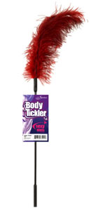 Red Ostrich Feather Tickler ~  SS700-03